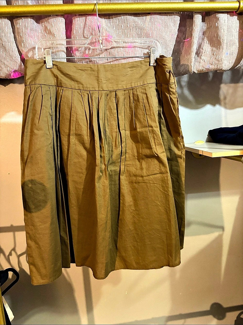 Talbots Cotton A-Line Skirt in Brown Size 12